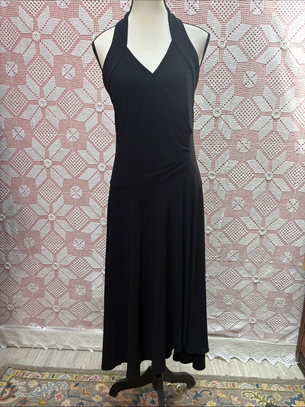 Joseph Ribkoff Black Halter Maxi Dress Size 10